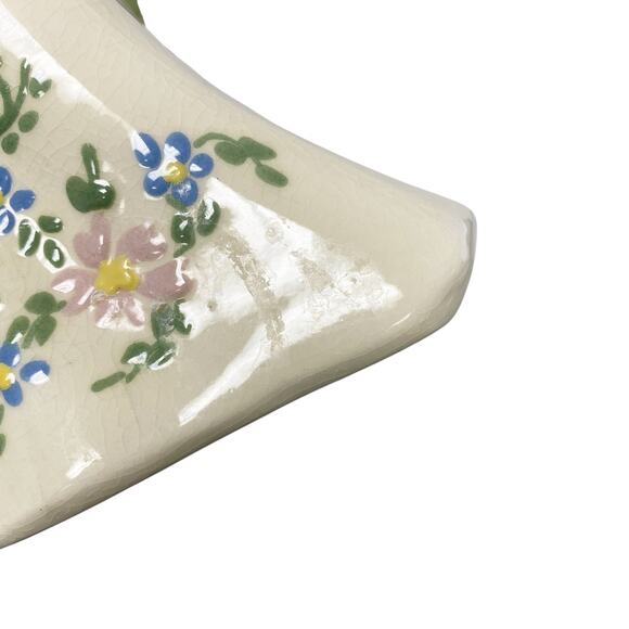 Vintage MK Signed Basket Lady Ceramic Pottery Decorative Vase - Picture 5 of 10